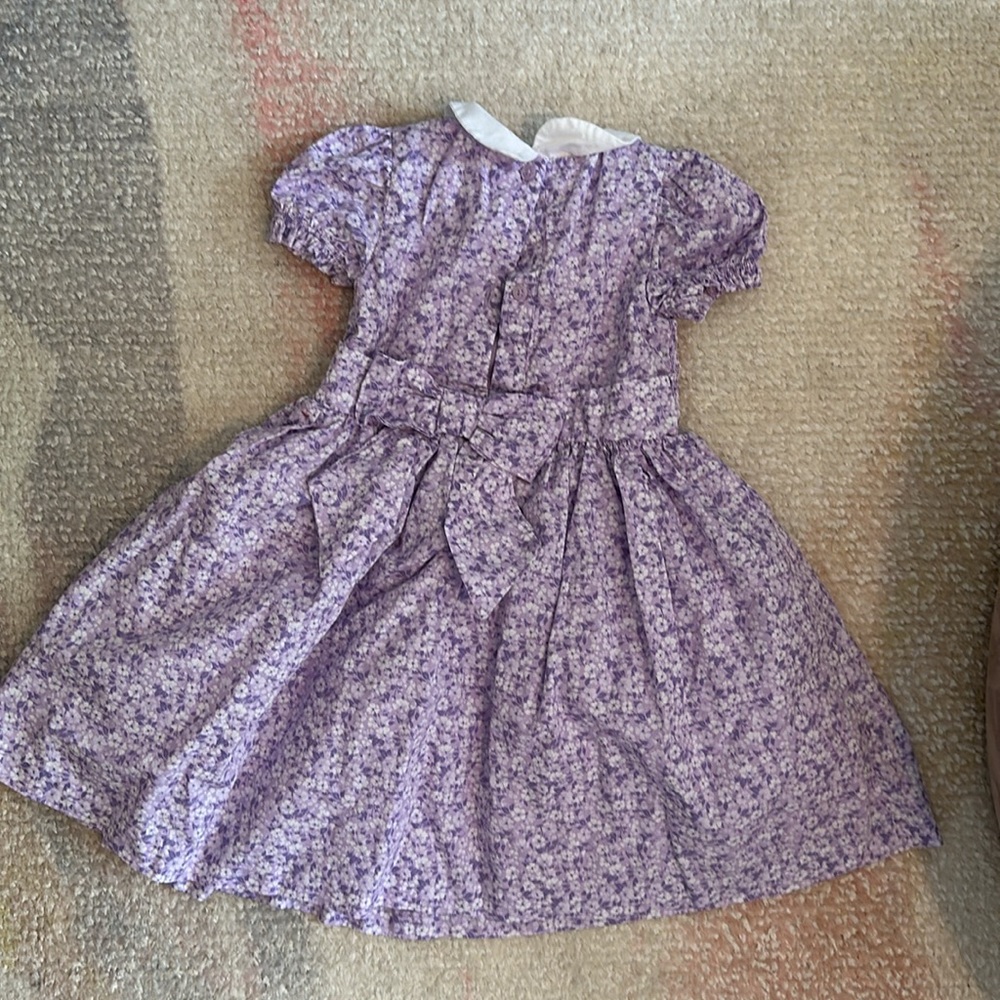 Janie and Jack Purple Floral Kids Dress - Picture 2 of 3
